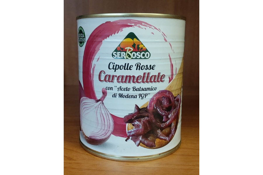 Cipolle rosse caramellate latta 800 gr (cod.1610)